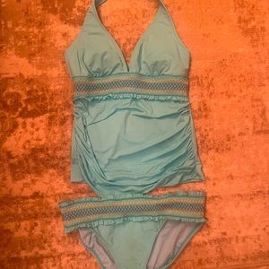 EUC Bleu Rod Beattie Tankini and bottoms  size 4.